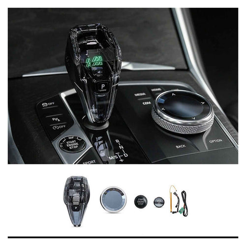Crystal Gear Shift Knob Lever Headle Compatible With BMW 1 2 3 4 8 Series G20 G22 G29 G05 G06 G07 G08 IX3 X3 X5 X6 X7 Z4 Sync Ambient Light