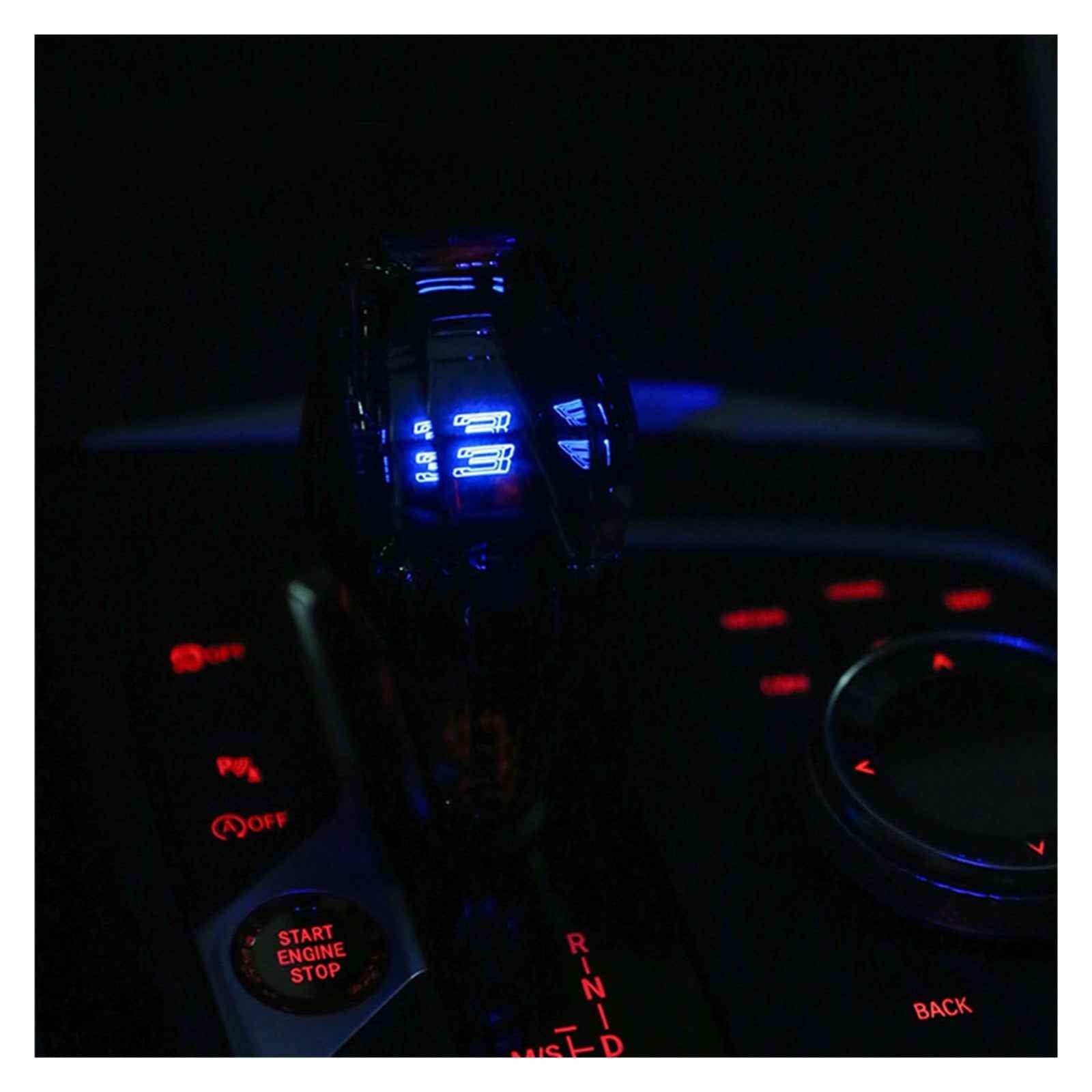 Crystal Gear Shift Knob Lever Headle Compatible With BMW 1 2 3 4 8 Series G20 G22 G29 G05 G06 G07 G08 IX3 X3 X5 X6 X7 Z4 Sync Ambient Light