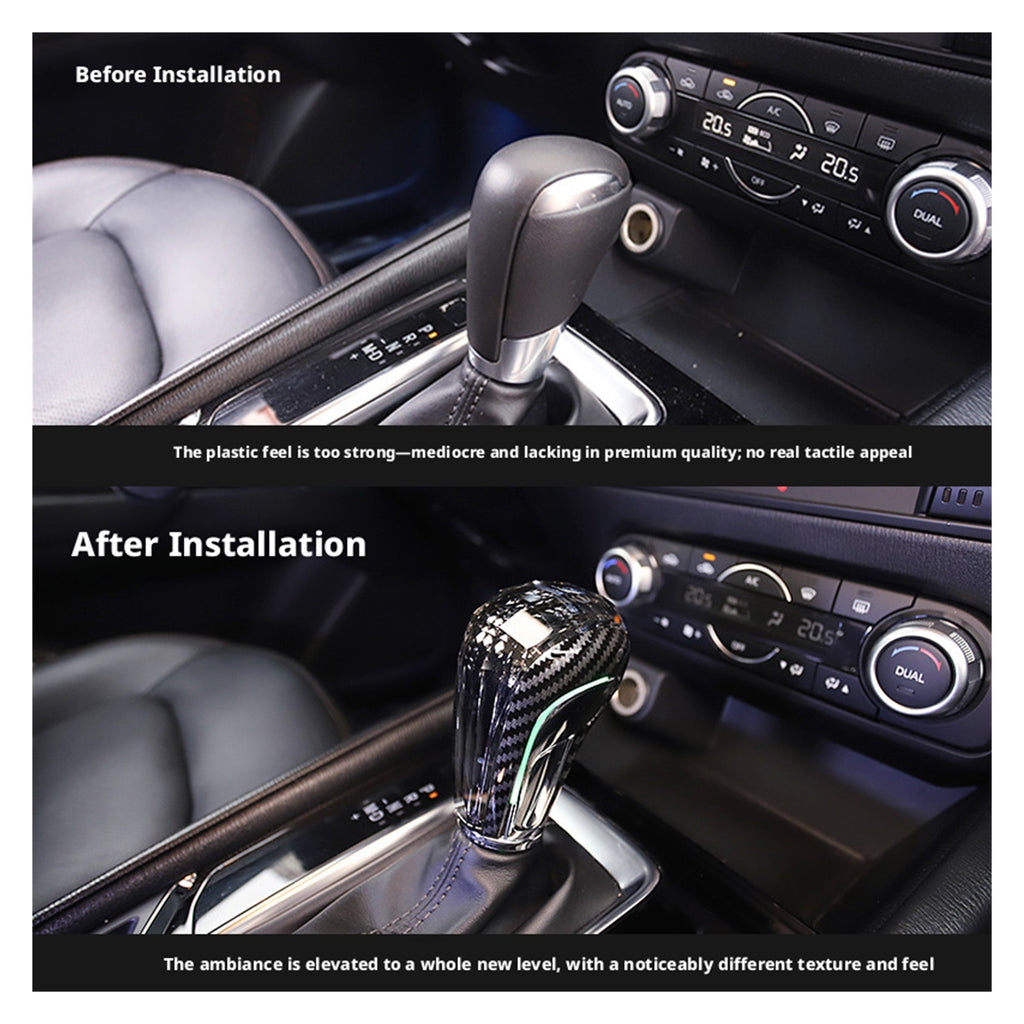7-Color LED Crystal Gear Shift Knob for Mazda CX-5 CX-30 CX-8 CX-3 | Touch Activated Illuminated Shifter | Fits Mazda 3 6 Skyactiv | Kodo Design Upgrade
