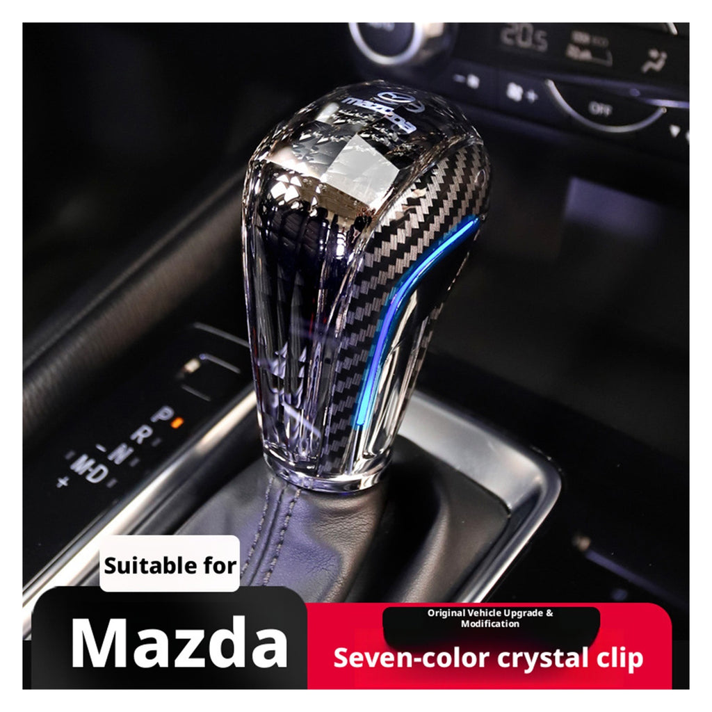 7-Color LED Crystal Gear Shift Knob for Mazda CX-5 CX-30 CX-8 CX-3 | Touch Activated Illuminated Shifter | Fits Mazda 3 6 Skyactiv | Kodo Design Upgrade